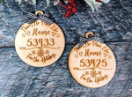 New Home Ornament, Christmas Ornaments, Farmhouse Ornaments, Christmas Decor, 2021 Ornaments, No Place Like Home Ornaments, Zip Code