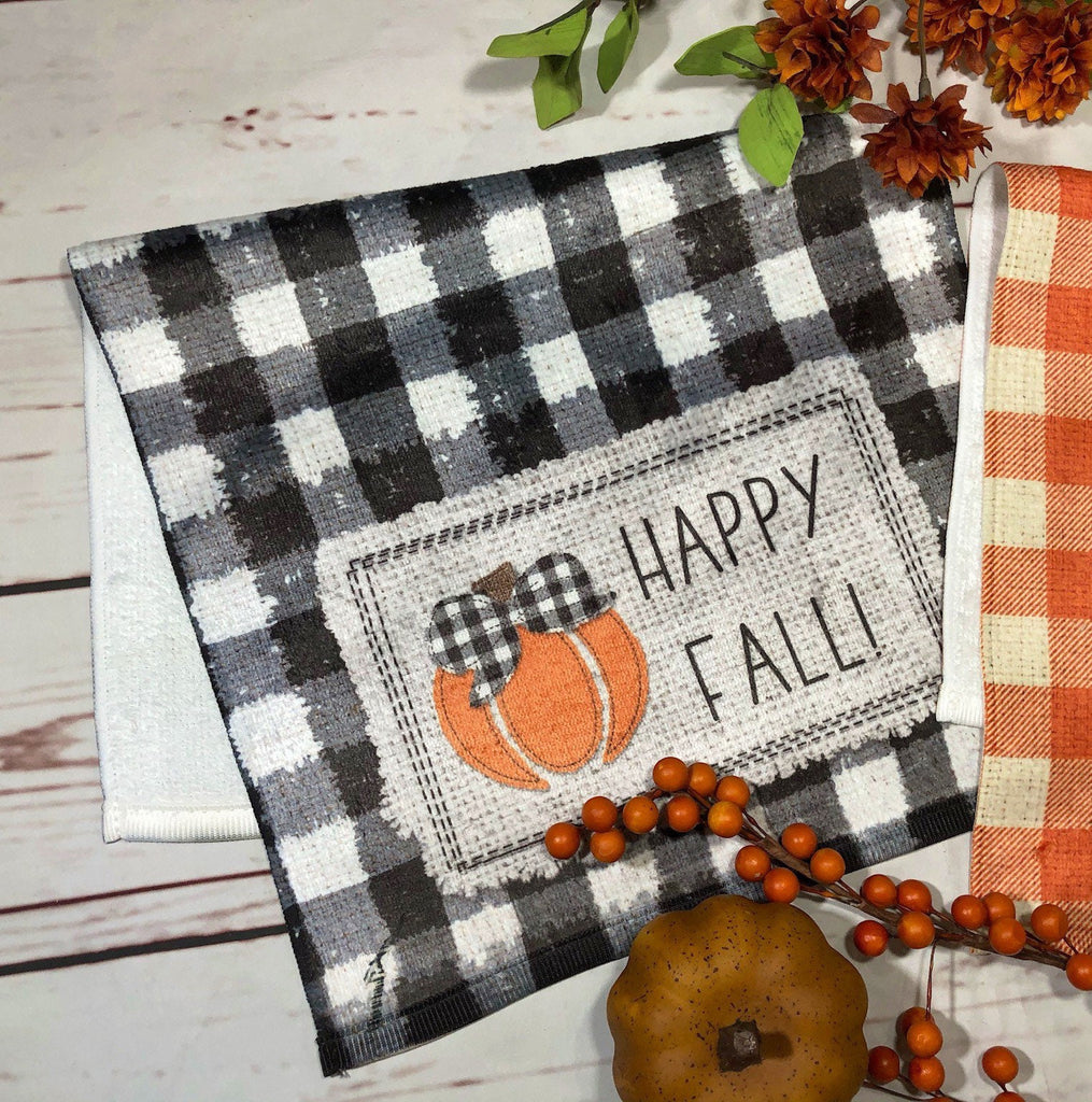 Farmhouse Kitchen Towel Tractor Gift Fall Towel Fall Decoration